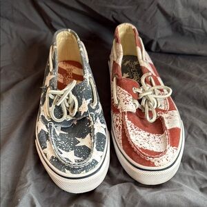 American Flag Sperry Top-Sliders